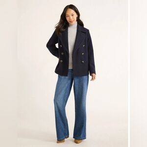 Free Assembly Women’s Double Breasted Peacoat, Midweight, Sizes XL